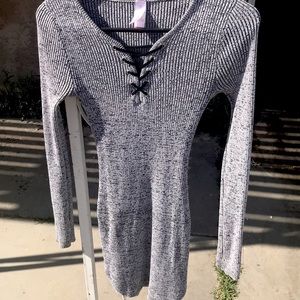 Long sleeve slim-fit dress Size:XS